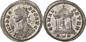 RÖMISCHES KAISERREICH. 
PROBUS 276-282. Bi-Antoninian (279) 3,70g, Rom, 5. Offizin. Konsularbüste, in Trabea, mit Scipio und Strahlenkrone, n.l. IMP ...