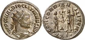RÖMISCHES KAISERREICH. 
DIOCLETIANUS Iovius 284-305. Bi-Antoninian 3,87g, Cyzicus, 4. Off. Paludamentbüste m. Strkr. n.r. IMP C C VAL DIOCLETIANVS AV...