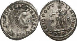 RÖMISCHES KAISERREICH. 
DIOCLETIANUS Iovius 284-305. Bi-Follis 25/28mm (303/305) 9,59g, Trier, 1. Off. Panzerbüste m. Lkr. n.r. IMP DIOCLETIANVS AVG ...