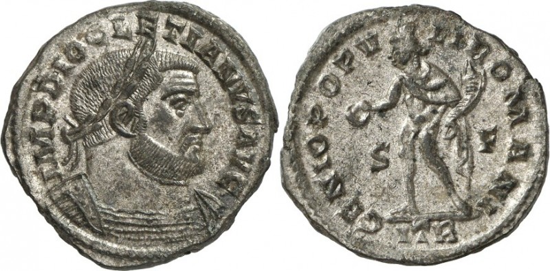 RÖMISCHES KAISERREICH. 
DIOCLETIANUS Iovius 284-305. Bi-Follis 27mm (302/303) 9...