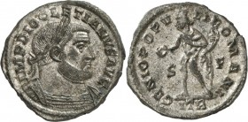 RÖMISCHES KAISERREICH. 
DIOCLETIANUS Iovius 284-305. Bi-Follis 27mm (302/303) 9,14g, Trier, 1. Off. Panzerbüste m. Lkr. n.r. IMP DIOCLETIANVS AVG / G...