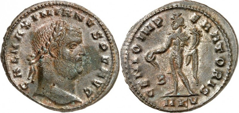 RÖMISCHES KAISERREICH. 
MAXIMIANUS II. GALERIUS Augustus 305-311. Bi-Follis 24/...