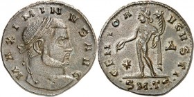 RÖMISCHES KAISERREICH. 
MAXIMINUS II. Daia, Augustus 310-313. AE-Follis 24mm (310/311) 5,53g, Thessalonica, 4.&nbsp;Off. Kopf m. Lkr. n.r. MAXIMINVS ...