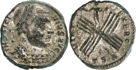 RÖMISCHES KAISERREICH. 
LICINIUS I. 308-324. Bi-Follis 17/18mm (319) 2,12g, Thessalonica, 1. Off. Panzerbüste m. Lkr. n.r. IMP LIC-INIVS AVG / VIRT E...