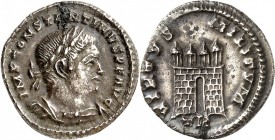 RÖMISCHES KAISERREICH. 
CONSTANTINUS I. der Große, Augustus 306(310)-337. Halbargenteus (307-308) 1,37g, Trier. Belorbeerte Panzerbüste n.r. IMP CONS...