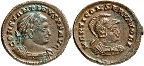 RÖMISCHES KAISERREICH. 
CONSTANTINUS I. der Große, Augustus 306(310)-337. AE-Follis 22/23mm (310/313) 4,74g, Trier. Büste mit Panzer und Lorbeerkranz...