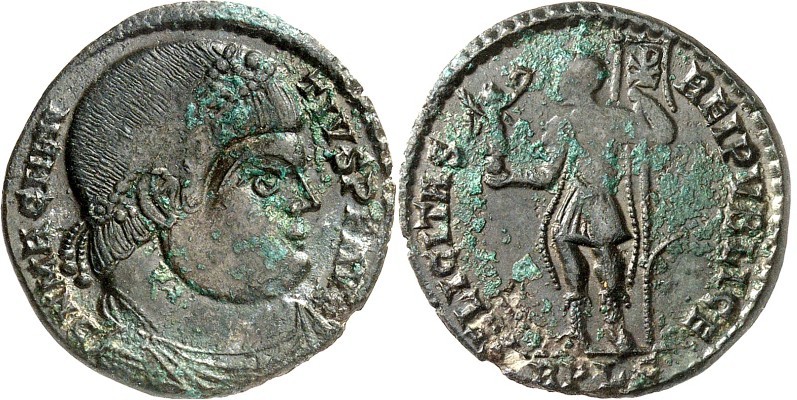 RÖMISCHES KAISERREICH. 
MAGNENTIUS 350-353. AE-Maiorina 22/23mm (350) 4,85g, Ly...
