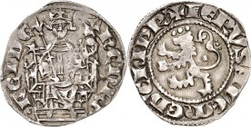 ZYPERN, Königreich. 
Heinrich II. 1285-1324. Gros grand o.J. 4,81g. Heinrich, mit Krone, Lilienzepter und Reichsapfel, mit Umhang, sitzt v.v. auf Löw...