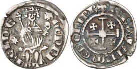 ZYPERN, Königreich. 
Heinrich II. 1285-1324. Gros petit o.J. 1,86g, Mz. Nicosia. Heinrich, mit Krone, Lilienzepter und Reichsapfel, mit Umhang, sitzt...
