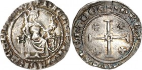 ZYPERN, Königreich. 
Peter I. 1359-1369. Gros grand o.J. 4,53g. Peter, mit Krone, Schwert und Reichsapfel, auf Löwenthron v.v.; r. Löwenschild / Jeru...