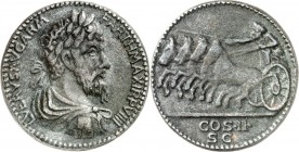 RÖMISCHE KAISERZEIT. 
"Lucius Verus" "161-169". Medaille ("Paduaner"?) o.J. im Stil des Cavino (1500-1570). L VERVS AVG ARM - PARTH MAXI RP VIIII - l...