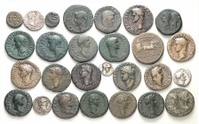 RÖMER.
Forschungssammlung Augustus bis Nerva (27 v.Chr.-98). ca. 270 Stücke. Augustus (2 Denare, 42 Bronzeprägungen), Agrippa (15 AE-Asse, 1 Halbieru...