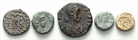 RÖMER. 
Forschungssammlung Arcadius bis Zeno (383-491). ca. 225 Stücke: Bronzeprägungen 10mm bis .mm: Arcadius (42), Aelia Eudoxia (3), Honorius (38)...