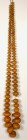 AFRIKA. 
KETTEN. Hochzeitskette Amber-Copal Handelsperlen, 83 kugelige seitlich abgeflachte gelborange Perlen F 12-50mm, Kette L. ca. 140cm. .