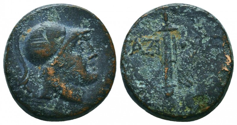PONTOS. Gaziura. Circa 100-85 BC. AE Helmeted head of Ares (?) to right. Rev. ΓA...