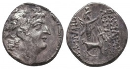 SELEUKID KINGS of SYRIA. Antiochos VIII Epiphanes (Grypos). 121-98/6 BC. AR Drachm

Condition: Very Fine

Weight: 4
Diameter: 17,2