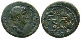 Hadrian. A.D. 117-138. AE

Condition: Very Fine

Weight: 6,9 gram
Diameter: 21,1