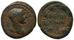 Trajan (98-117). Syria, Chalcidice. Chalcis. Æ 

Condition: Very Fine

Weight: 11,6 gram
Diameter: 26,7