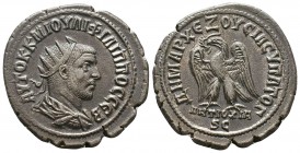 Tetradrachm; Philip I; 244-249 AD,

Condition: Very Fine

Weight: 10,4 gram
Diameter: 28,9