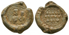 Byzantine Lead Seals, 7th - 13th Centuries

Condition: Very Fine

Weight: 5,6 gram
Diameter: 16,7