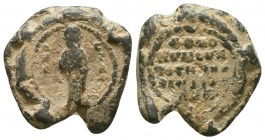 Byzantine Lead Seals, 7th - 13th Centuries

Condition: Very Fine

Weight: 9,2 gram
Diameter: 21,3