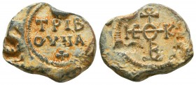 Byzantine Lead Seals, 7th - 13th Centuries

Condition: Very Fine

Weight: 10,6 gram
Diameter: 21,4