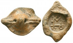 Byzantine Lead Seals, 7th - 13th Centuries

Condition: Very Fine

Weight: 6 gram
Diameter: 26,5