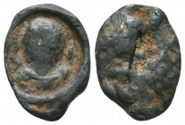 Byzantine Lead Seals, 7th - 13th Centuries

Condition: Very Fine

Weight: 3,3 gram
Diameter: 18,1