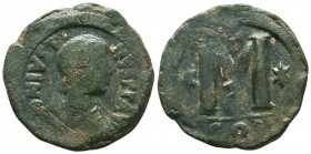 Justinian I., 527-565, AE Follis, 

Condition: Very Fine

Weight: 17,2 gram
Diameter: 31,7