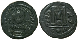 Justinian I., 527-565, AE Follis, 

Condition: Very Fine

Weight: 22,5 gram
Diameter: 39,1