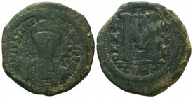 Justinian I., 527-565, AE Follis, 

Condition: Very Fine

Weight: 18,4 gram
Diameter: 33,5