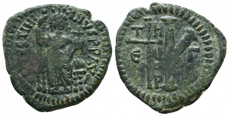 Justinian I., 527-565, AE ,

Condition: Very Fine

Weight: 9,9 gram
Diameter: 26...