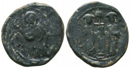 Byzantine Anonymous ca. 1028-1034. AE follis,

Condition: Very Fine

Weight: 11,9 gram
Diameter: 29,5