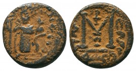 ARAB-BYZANTINE. Early Caliphate (636-660). Ae Fals. 

Condition: Very Fine

Weight: 2,8 gram
Diameter: 15,6