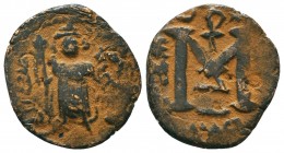 ARAB-BYZANTINE. Early Caliphate (636-660). Ae Fals. 

Condition: Very Fine

Weight: 3,4 gram
Diameter: 20,9