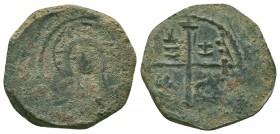 Crusaders, Antioch. Tancred. Regent, 1101-03, 1104-12. AE follis 

Condition: Very Fine

Weight: 4,8 gram
Diameter: 23,5