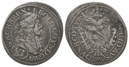 Leopold I. (1657-1705). AR

Condition: Very Fine

Weight: 2,4 gram
Diameter: 26,4