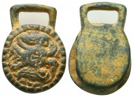 Seljuqs Bronze Belt Buckle, Ae

Condition: Very Fine

Weight: 13,4 gram
Diameter: 28 mm