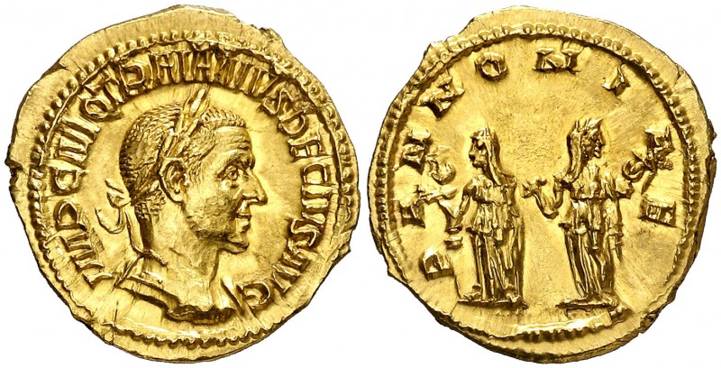 (250-251 d.C.). Trajano Decio. Áureo. (Spink 9360) (Co. 85) (RIC. 21a) (Calicó 3...