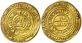 Fatimidas de Egipto y Siria. Abu Ali al-Amir al-Mansur. Misr (Egipto). Dinar o besante. (S.Album 730). Imitación del reino cruzado de Jerusalén, proba...