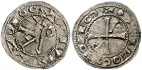 Comtat de Tolosa. Alfons Jordà (1112-1148). Tolosa. Diner. (Duplessy 1226) (P.A. 3688). La leyenda del anverso comienza a las 6h del reloj. Bella. Esc...