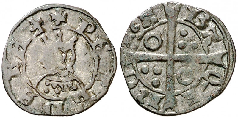 Pere III (1336-1387). Barcelona. Diner. (Cru.V.S. 418.1 var) (Cru.C.G. 2231b) (V...