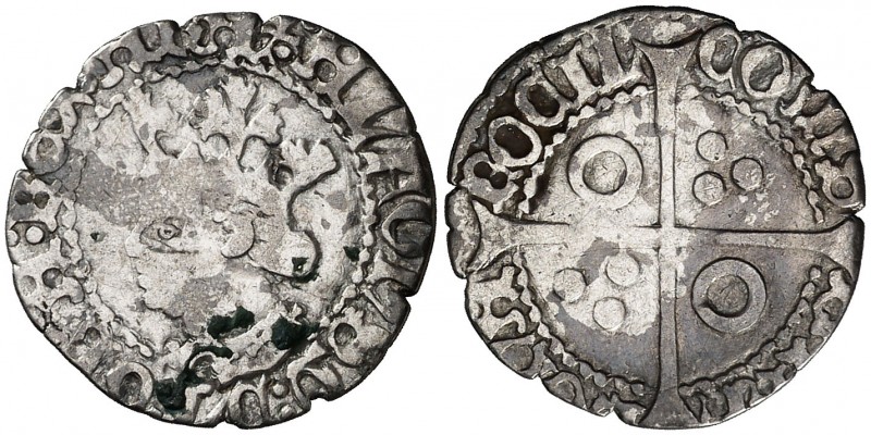 Alfons IV (1416-1458). Perpinyà. Mig croat. (Cru.V.S. falta) (Badia 609 var) (Cr...