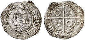 Ferran II (1479-1516). Barcelona. Croat. (Cru.V.S. falta) (Badia 790) (Cru.C.G. falta). Acuñación algo floja. Buen ejemplar. Escasa. 3,52 g. MBC+.
