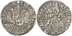 Enrique IV (1454-1474). Toledo. Real de busto. (AB. 693). Leve grieta. Escasa. 3,13 g. MBC-.
