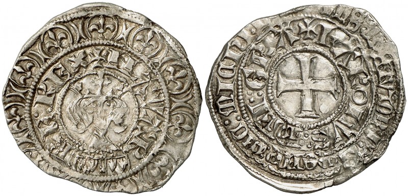 Carlos el Malo (1349-1387). Navarra. Gros. (Cru.V.S. 233 var) (R.Ros 3.14.10). R...