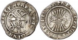 Reyes Católicos. Toledo. M. 1/2 real. (AC. 288). Sin el nombre de los reyes. Ex Colección Isabel de Trastámara 13/12/2018, nº 1248. Ex HSA 226. 1,61 g...
