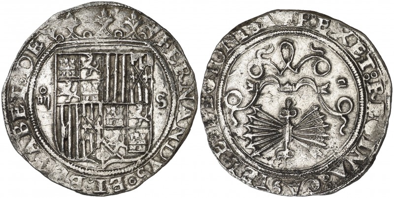 Reyes Católicos. Sevilla. . 4 reales. (AC. 565). Limpiada. Buen ejemplar. Escasa...