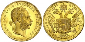 Austria. 1915. Francisco José I. 1 ducado. (Fr. 494) (Kr. 2267). Reacuñación. AU. 3,49 g. S/C.
