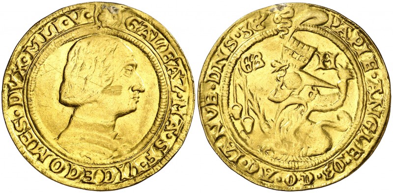 Italia. Milán. Galeazzo María Sforza (1466-1475). 2 ducados. (Fr. 689) (MIR. 199...